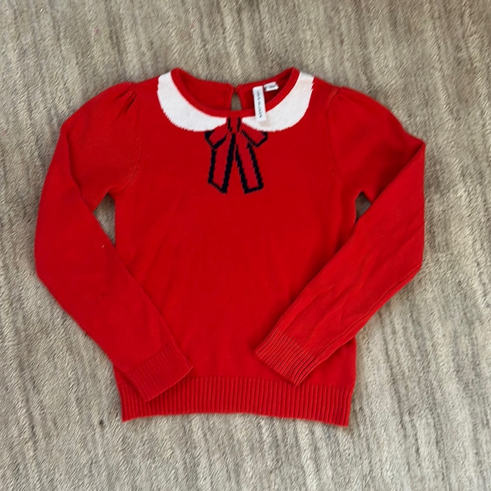 Janie and Jack red bow sweater - perfect for holidays or Valentine’s Day!